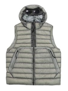 画像1: 【送料無料】C.P.COMPANY D.D. SHELL GOGGLE DOWN GILET FLINT GREY (1)