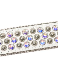 画像3: 【送料無料】B.B.SIMON LAVASAN WHITE AB LEATHER BELT (3)