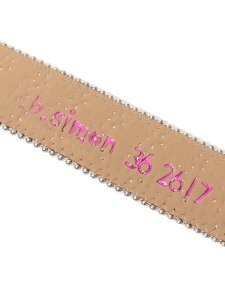 画像6: 【送料無料】B.B.SIMON LAVASAN WHITE AB LEATHER BELT (6)