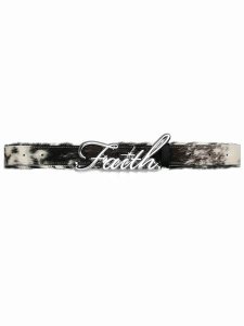 画像1: 【送料無料】FAITH BY LUIS GENUINE COWHIDE FUR CHROME FAITH BELT CHROME/COWHIDE (1)