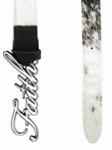画像2: 【送料無料】FAITH BY LUIS GENUINE COWHIDE FUR CHROME FAITH BELT CHROME/COWHIDE (2)
