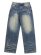 画像1: 【送料無料】FAITH BY LUIS CLASSIC BAGGY STRAIGHT DENIM WASHED BLUE (1)