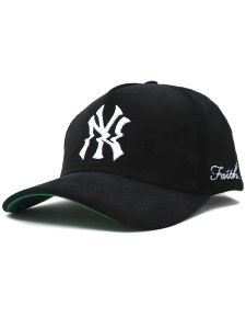 画像1: 【送料無料】FAITH BY LUIS 5-PANEL CORDUROY CLASSIC NEW YORK CAP BLACK (1)