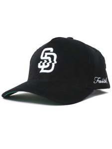 画像1: 【送料無料】FAITH BY LUIS 5-PANEL CORDUROY CLASSIC SAN DIEGO CAP BLACK (1)