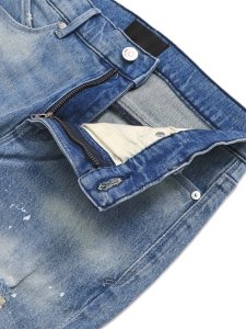画像4: 【送料無料】RTA CLAYTON SKINNY STRETCH DENIM MEDIUM BLUE PAINTED (4)