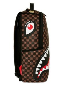 画像3: 【送料無料】SPRAYGROUND SHARKS IN PARIS WTF BUBBLE BROWN CHECK DLXSV BACKPACK (3)