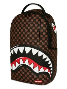 画像5: 【送料無料】SPRAYGROUND SHARKS IN PARIS WTF BUBBLE BROWN CHECK DLXSV BACKPACK (5)