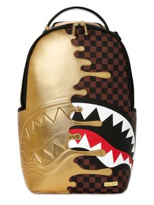 画像1: 【送料無料】SPRAYGROUND SHARKS IN PARIS GOLD DRIP DLXSV BACKPACK (1)
