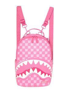 画像1: 【送料無料】SPRAYGROUND PINK NEW CHECK FACES MINI BACKPACK (1)