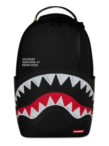 画像1: 【送料無料】SPRAYGROUND SHARK CENTRAL BLACK EMBROIDERED SHARK DLXSV BACKPACK (1)