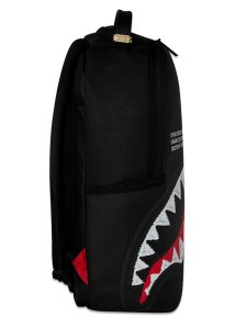 画像3: 【送料無料】SPRAYGROUND SHARK CENTRAL BLACK EMBROIDERED SHARK DLXSV BACKPACK (3)