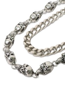画像2: 【送料無料】B.B.SIMON SKULL & CHAIN SILVER/CLEAR (2)