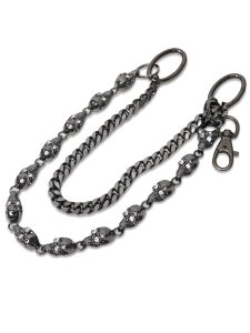 画像1: 【送料無料】B.B.SIMON SKULL & CHAIN BLACK/CLEAR (1)