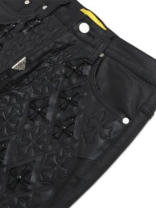 画像3: 【送料無料】GUAPI ALL BLACK RELIC WAXED DENIM (3)