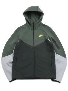 画像1: 【送料無料】NIKE TECH FLEECE FZ WINDRUNNER HOOD-CAMO GREEN (1)
