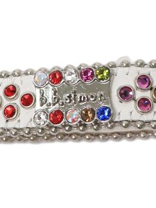 画像3: 【送料無料】B.B.SIMON LEATHER KEY CHAIN 2 MULTI WHITE (3)