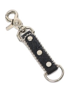 画像2: 【送料無料】B.B.SIMON LEATHER KEY CHAIN BLACK & CLEAR (2)