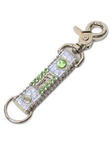 画像1: 【送料無料】B.B.SIMON LEATHER KEY CHAIN AB PEARL (1)