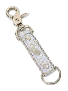 画像2: 【送料無料】B.B.SIMON LEATHER KEY CHAIN AB PEARL (2)