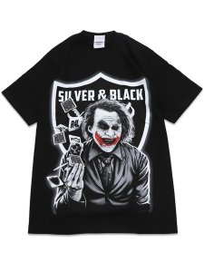 画像1: STREET WEAR SUPPLY JOKER SILVER BLACK NATION TEE (1)