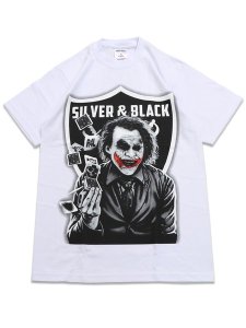 画像1: STREET WEAR SUPPLY JOKER SILVER BLACK NATION TEE (1)