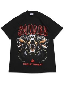 画像1: STREET WEAR SUPPLY SAVACE TRIPLE THREAT TEE (1)
