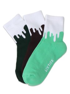 画像1: LIXTICK DRIP SOCKS 3PACK REV 7.5 FOREST/BROWN/MINT (1)