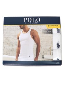 画像1: POLO RALPH LAUREN CLASSIC FIT 3PCS TANK TOP WHITE/CRUISE NAVY PP (1)