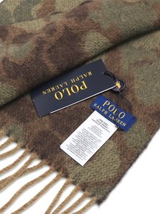 画像4: 【送料無料】POLO RALPH LAUREN CAMO PATTERN WOVEN SCARF KHAKI CAMO (4)