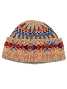 画像1: 【送料無料】POLO RALPH LAUREN GEO RIB BEANIE TAN MULTI (1)