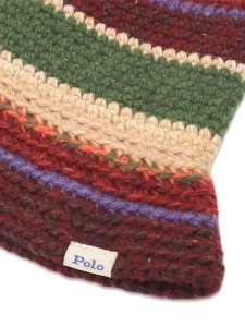 画像3: 【送料無料】POLO RALPH LAUREN CROCHET STRIPEBUCKET HAT BROWN MULTI (3)