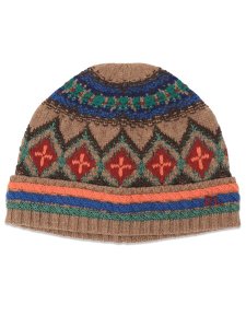 画像1: 【送料無料】POLO RALPH LAUREN TEXTURED GEO BEANIE NATURAL MULTI (1)