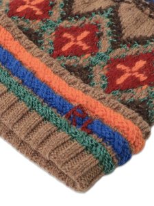 画像3: 【送料無料】POLO RALPH LAUREN TEXTURED GEO BEANIE NATURAL MULTI (3)