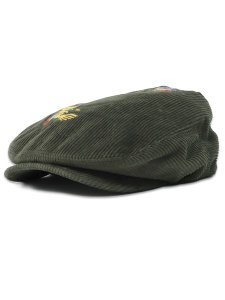 画像1: 【送料無料】POLO RALPH LAUREN EMBROIDERED CORDUROY DRIVER CAP CRUISE OLIVE (1)