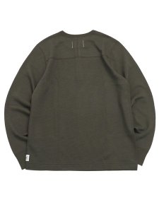 画像2: 【送料無料】REIGNING CHAMP LIGHTWEIGHT WAFFLE STANDARD HENLEY DARK OLIVE (2)
