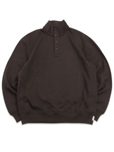 画像1: 【送料無料】REIGNING CHAMP MIDWEIGHT TERRY STANDARD BUTTON MOCKNECK COFFEE (1)