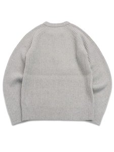 画像2: 【送料無料】REIGNING CHAMP MERINO KENNY CREWNECK NEP HEATHER GREY (2)