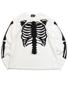 画像1: 【送料無料】VANSON THERMAL L/S TEE BLACK BONE PATCH (1)