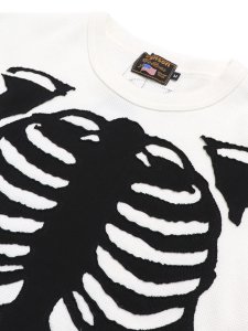 画像3: 【送料無料】VANSON THERMAL L/S TEE BLACK BONE PATCH (3)