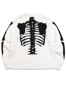 画像2: 【送料無料】VANSON THERMAL L/S TEE BLACK BONE PATCH (2)