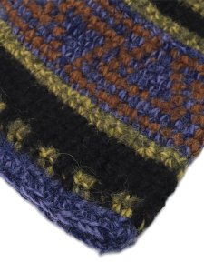 画像2: sublimeroe FINE HAND KNIT HAT BLACK MIX (2)