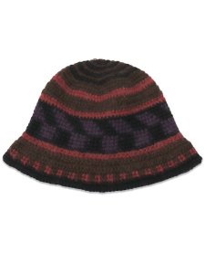 画像1: sublimeroe FINE HAND KNIT HAT BROWN MIX (1)