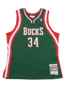 画像1: 【送料無料】MITCHELL & NESS DARK JERSEYJERSEY BUCKS 13-14 #34 G.ANTETOKOUNMPO (1)
