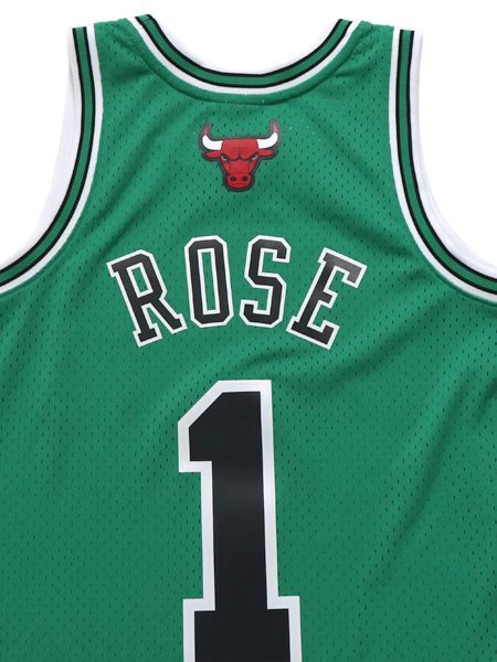 Mitchell & Ness Chicago Bulls #1 Derrick Rose green Swingman Jersey