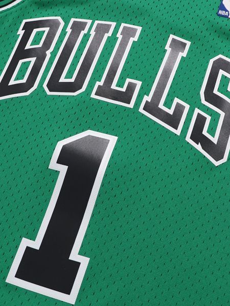 Mitchell & Ness Chicago Bulls #1 Derrick Rose green Swingman Jersey