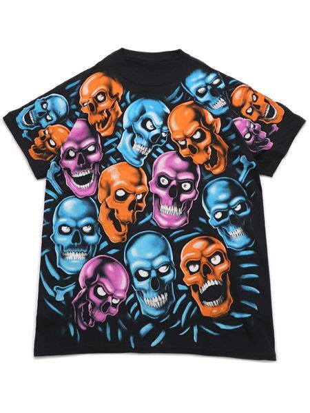 SALE】LIQUID BLUE FANTASY SKULL PILE TEE BLUE/PINK/ORANGE - FIVESTAR