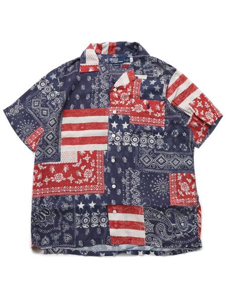 SALE】【送料無料】POLO RALPH LAUREN CLASSIC FIT FLAG CAMP SHIRT