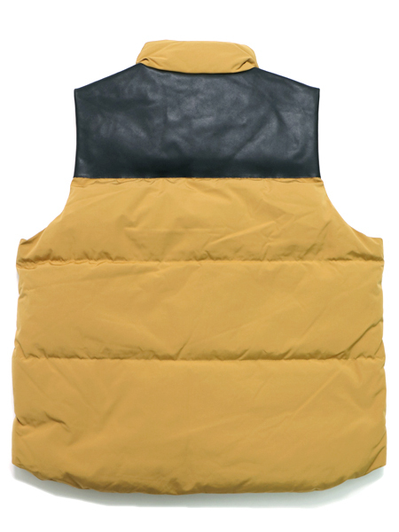 送料無料】SCHOTT CLASSIC LEATHER COMBI DOWN VEST - FIVESTAR
