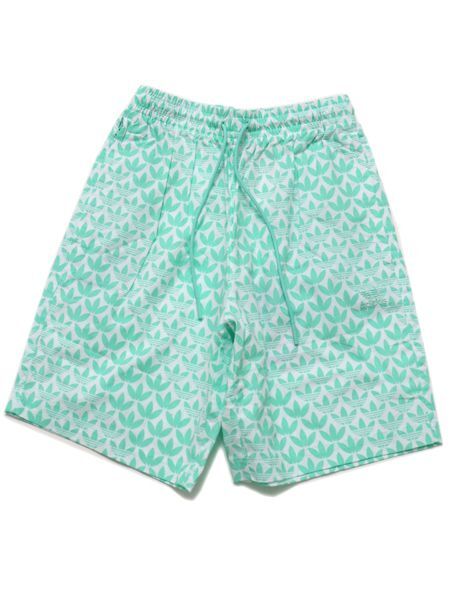 neon green adidas shorts