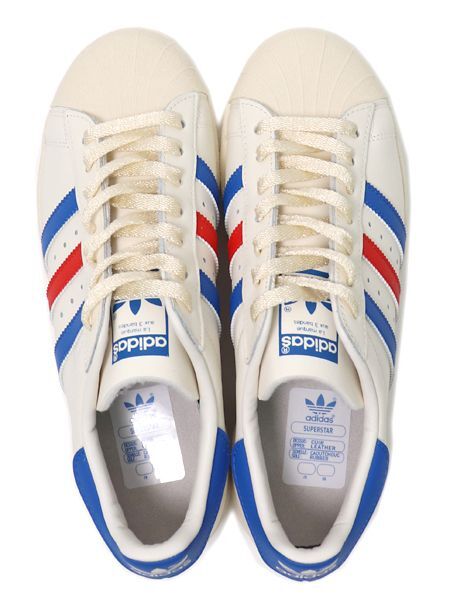 送料無料】ADIDAS SUPERSTAR 82 CLOUD WHITE/BLUE DAWN/RED - FIVESTAR